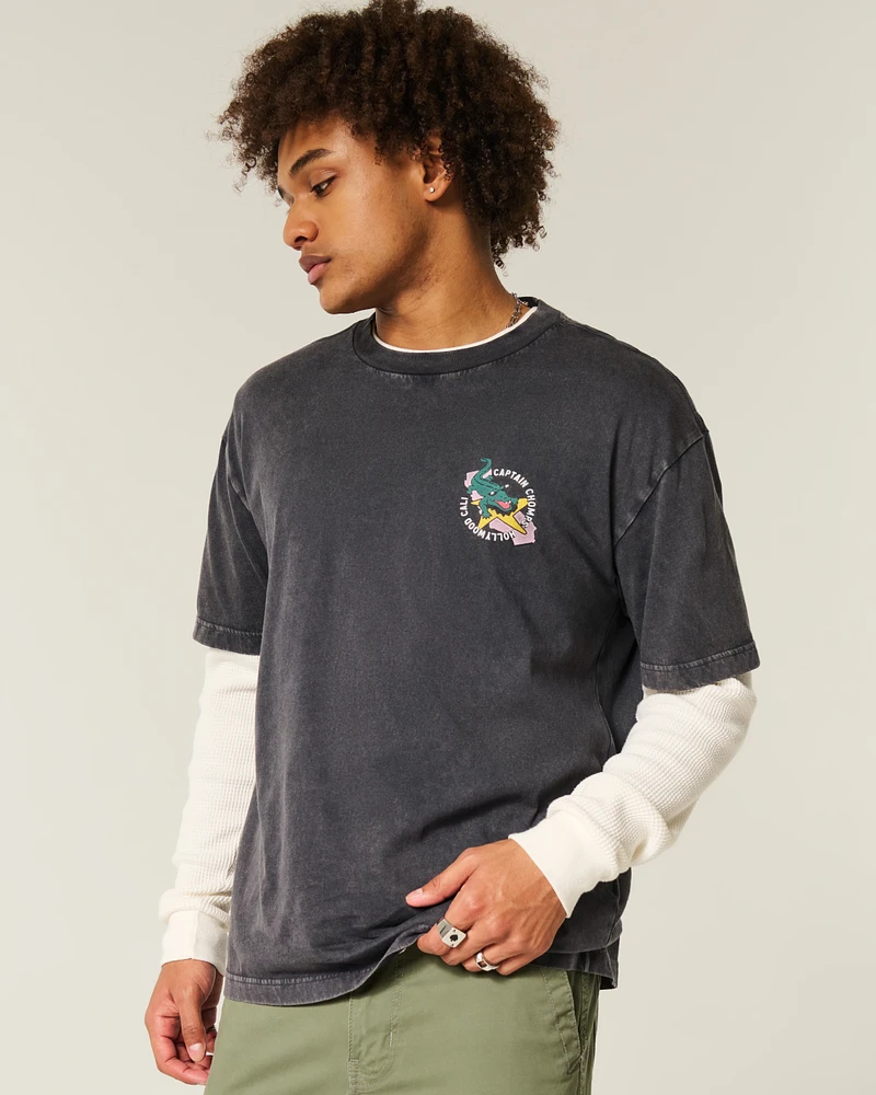 Boxy Captain Chomps Graphic Tee