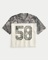 Boxy Crop Camo Football Jersey