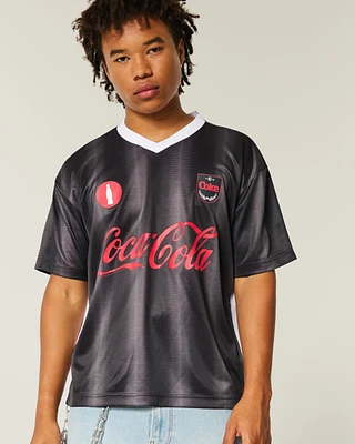 Boxy Coca-Cola Graphic Soccer Jersey