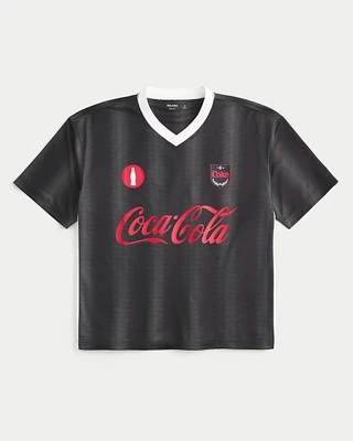 Boxy Coca-Cola Graphic Soccer Jersey