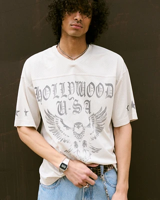 Baggy Hollywood Graphic Football Jersey