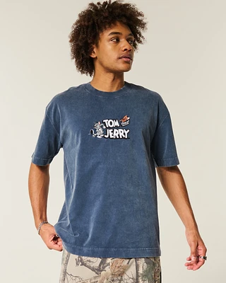 Boxy Heavyweight Tom and Jerry Graphic Tee