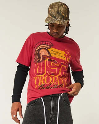 Boxy USC Trojans Graphic Tee