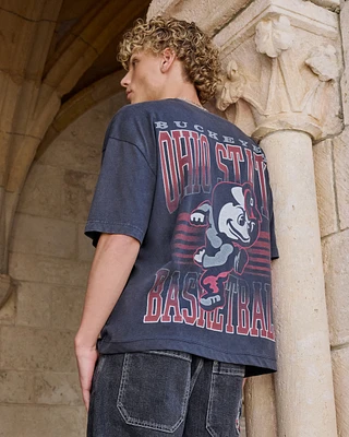Boxy Ohio State Buckeyes Basketball Graphic Tee