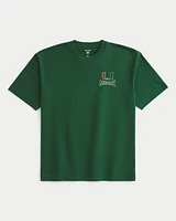 Boxy Miami Hurricanes Graphic Tee