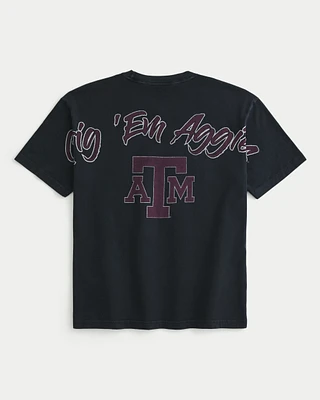 Boxy Texas A&M University Graphic Tee