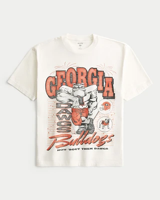 Boxy Georgia Bulldogs Graphic Tee