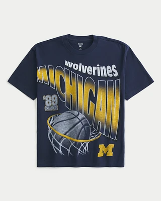 Boxy Michigan Wolverines Graphic Tee