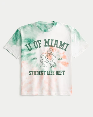 Boxy University of Miami Graphic Tee