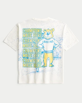 Boxy Paint Splatter UCLA Bruins Graphic Tee