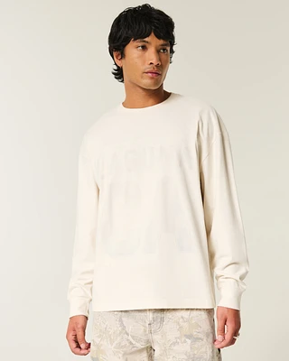 Baggy Heavyweight Long-Sleeve Laguna Graphic Tee