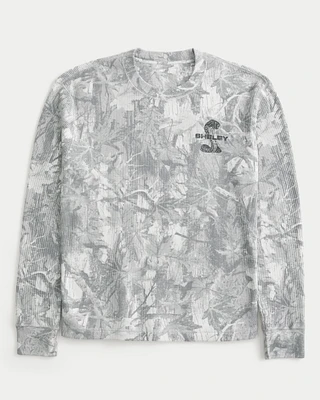 Long-Sleeve Waffle Shelby Graphic Tee