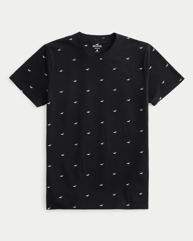 Hollister icon logo t-shirt in black