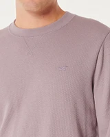 Long-Sleeve Icon Waffle Crew T-Shirt