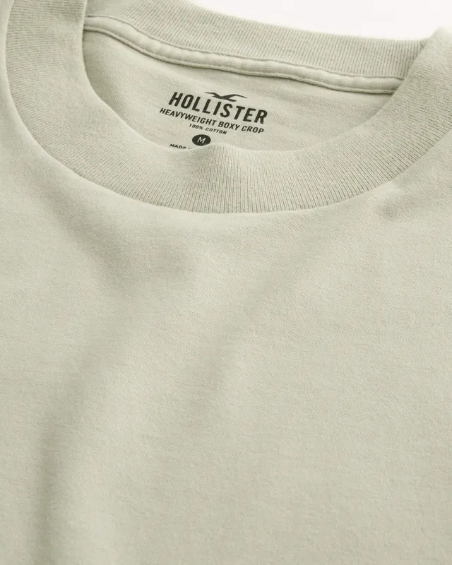 Hollister Cotton Boxy Cropped T-Shirt