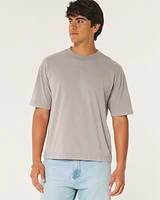 Boxy Crop Heavyweight Cotton Crew T-Shirt