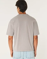 Boxy Crop Heavyweight Cotton Crew T-Shirt