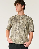 Heavyweight Boxy Camo Pattern T-Shirt