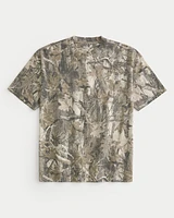 Heavyweight Boxy Camo Pattern T-Shirt