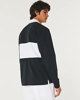 Boxy Long-Sleeve McLaren Graphic Rugby Polo