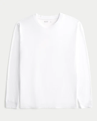 Long-Sleeve Cotton Crew T-Shirt