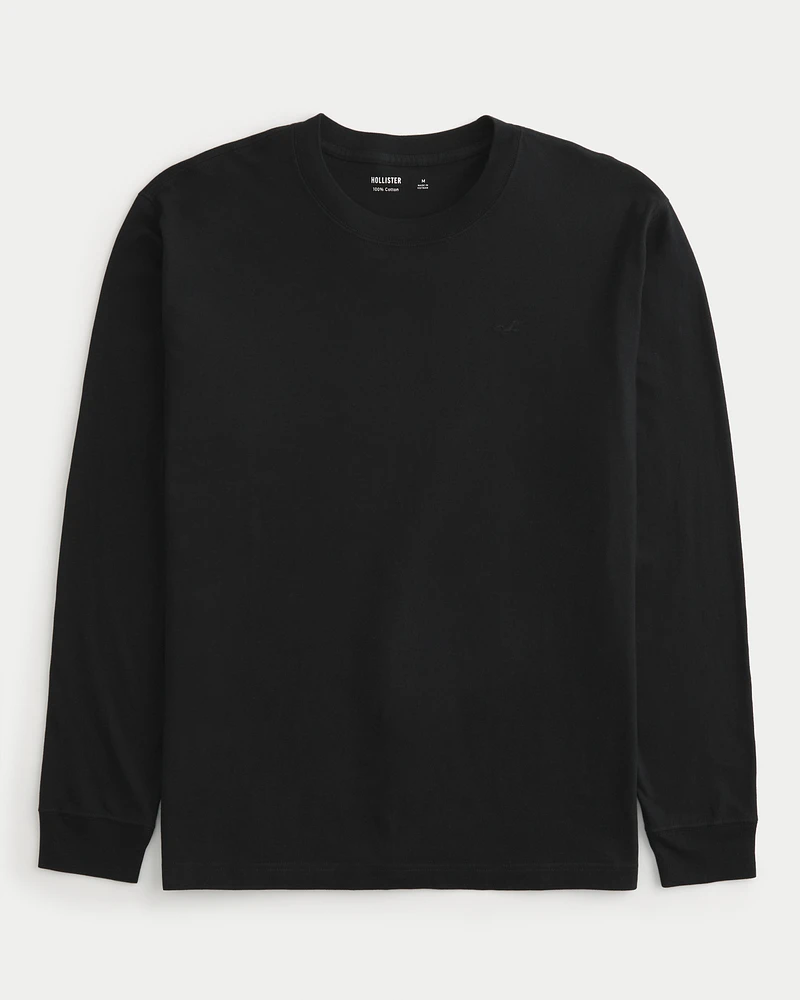 Long-Sleeve Cotton Crew T-Shirt