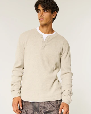 Long-Sleeve Thermal Henley