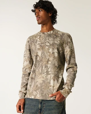Long-Sleeve Camo Thermal Crew T-Shirt