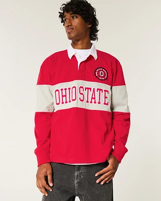 Boxy Heavyweight Ohio State Graphic Rugby Polo