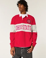 Boxy Heavyweight Ohio State Graphic Rugby Polo