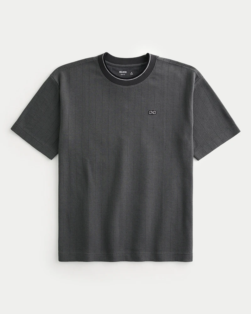 Boxy Textural Crew T-Shirt