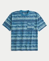 Boxy Heavyweight Pattern Crew T-Shirt