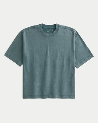 Boxy Heavyweight Washed Crop Crew T-Shirt