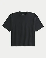 Boxy Heavyweight Washed Crop Crew T-Shirt