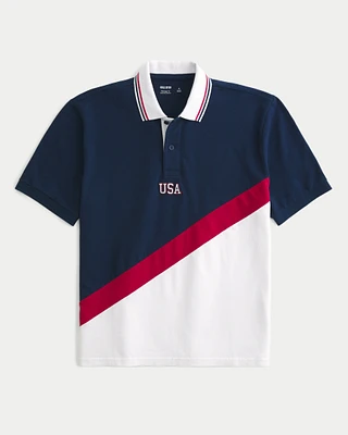 Relaxed USA Graphic Polo