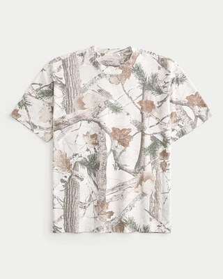 Boxy Heavyweight Camo Crew T-Shirt