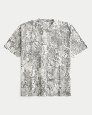 Boxy Heavyweight Camo Crew T-Shirt