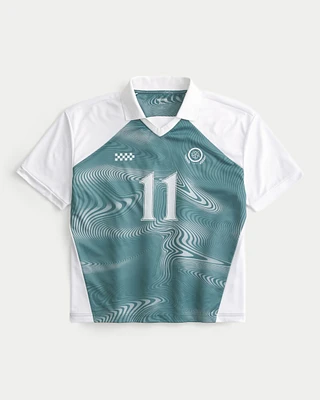 Boxy Number Graphic Soccer Jersey