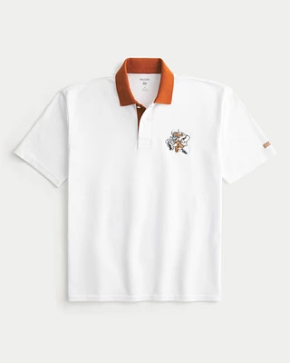 Boxy University of Texas Graphic Polo