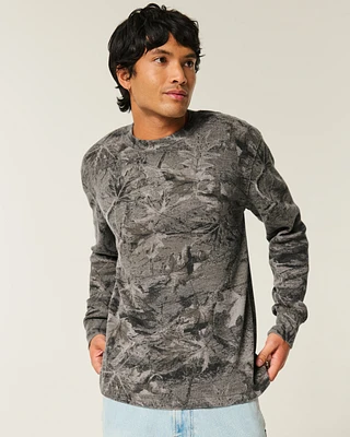 Long-Sleeve Camo Thermal Crew T-Shirt