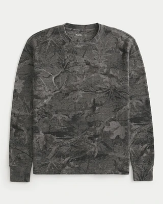 Long-Sleeve Camo Thermal Crew T-Shirt