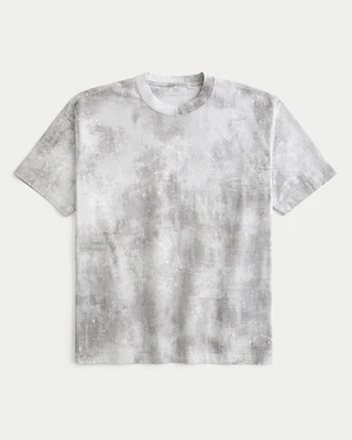 Boxy Heavyweight Pattern Crew T-Shirt