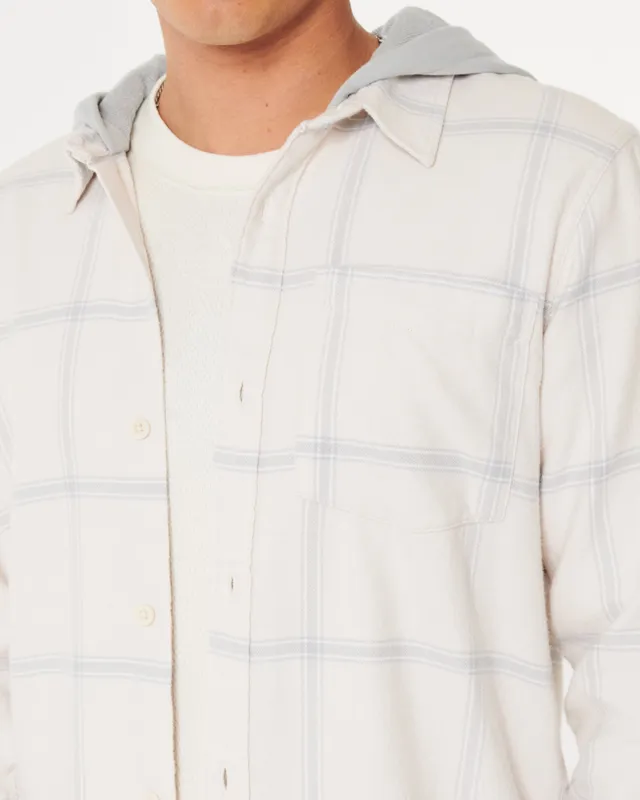 Hollister Flannel Hoodie Shirt