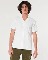 Relaxed Textured Short-Sleeve Shirt