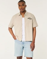 Boxy Crop Short-Sleeve Riders Supply Workwear Shirt