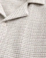 Boxy Short-Sleeve Textured Shirt