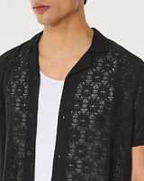 Relaxed Short-Sleeve Lace Shirt