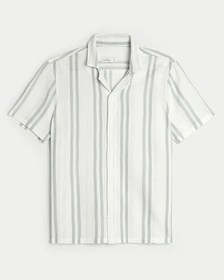 Short-Sleeve Pattern Lace Shirt