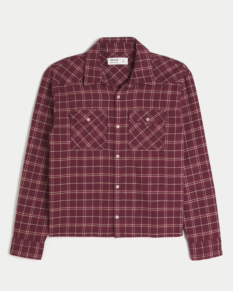 Crop Flannel Shirt