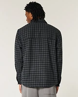 Relaxed Flannel Tom and Jerry Graphic Shirt